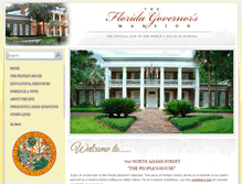 Tablet Screenshot of floridagovernorsmansion.com